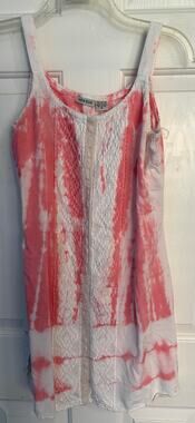 Raya Sun Pink Tie Dye Boho Sun Dress S 🌴